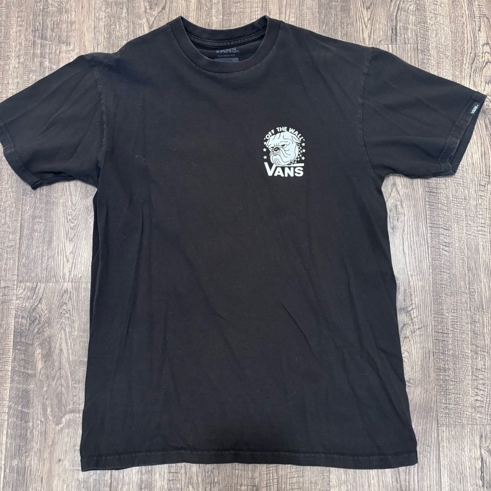 Vans Black Tee with White Graphic